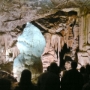 On the left-hand side in a widening of the passage, visitors can catch sight of the best known symbol of the Postojna Cave, a calcite column with beautiful grooves and next to it a 5-metre high shiny white stalagmite called the Brilliant. For this reason the stalagmite maintains its amazingly white and shiny appearance and has thus understandably been the symbol of the Postojna Cave for decades. The walls in the background boast calcite curtains and a calcite cascade called The Organ. Tiny stalactites hang from the ceiling. A truly breathtaking sight.